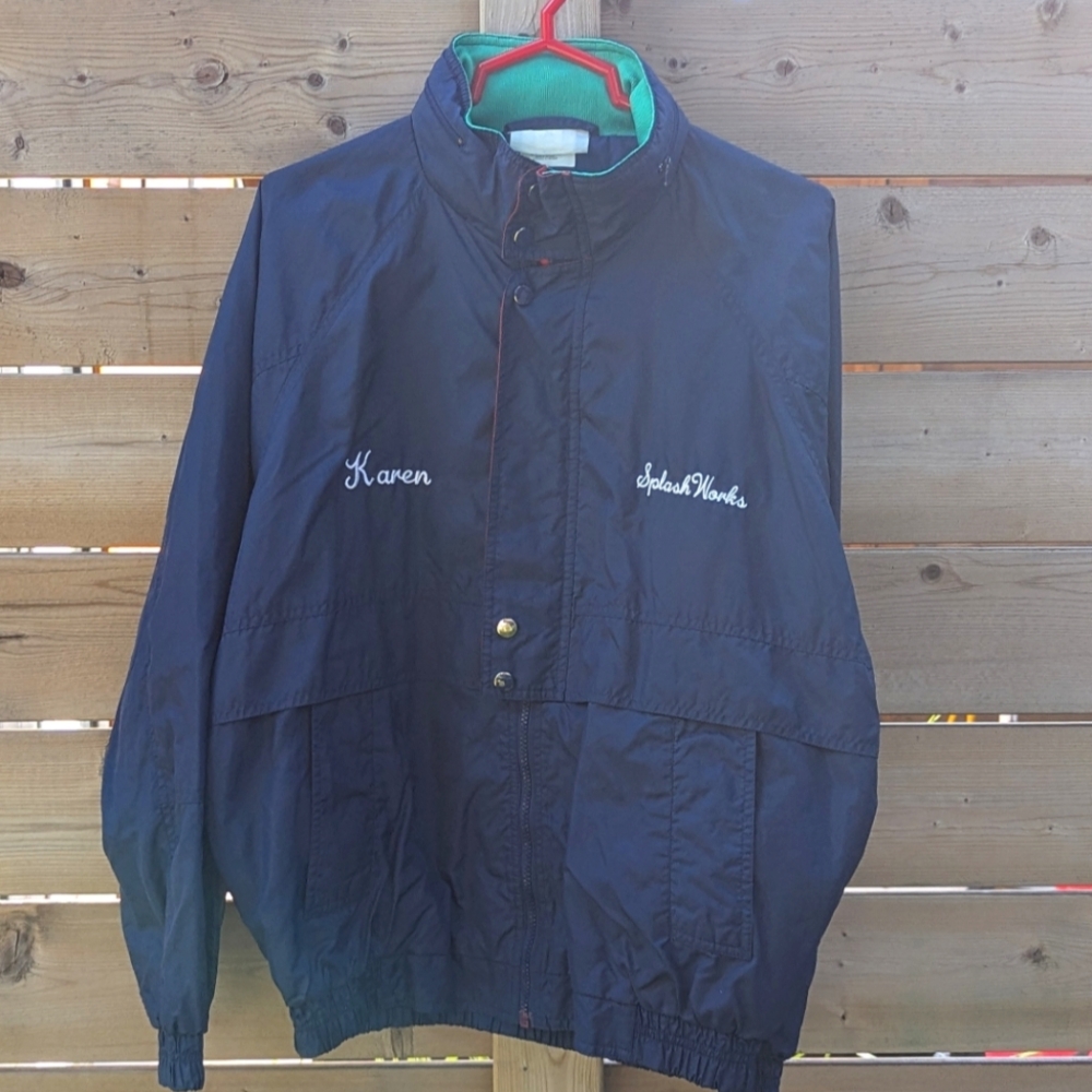 Vintage 90s SplashWorks Lifeguard Jacket – Navy Blue Avon Tag – Size M
